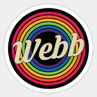 Webb - Retro Rainbow Style Sticker